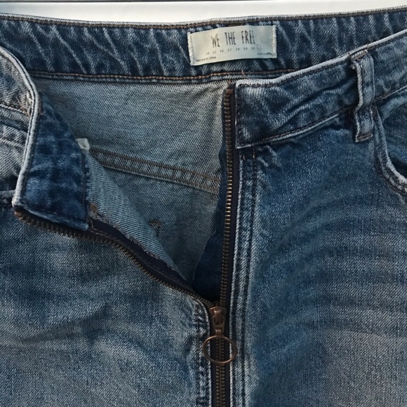 Free People Zip it Up Jean Mini Skirt - Picture 9 of 12